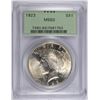 Image 1 : 1923 PEACE SILVER DOLLAR, PCGS MS-63  OLD GREEN HOLDER