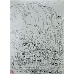 Chinese Black Ink on Paper Wu Guanzhong 1919-2010