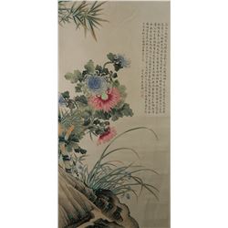 Chinese Flower & Bamboo Painting Ju Lian 1828-1904