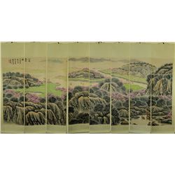 Set 8 Chinese WC Paintings Song Wenzhi 1919-1999