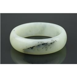 Chinese White Hardstone Carved Bangle