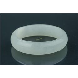 Chinese White Hardstone Carved Bangle