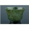 Image 2 : Chinese Spinach Jade Cup with Stand