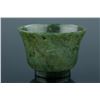 Image 2 : Chinese Spinach Jade Cup with Stand