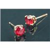 Image 1 : 10K Gold Ruby Earrings Retail $300