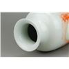 Image 3 : Chinese Red Arhat Porcelain Vase Artist Signed