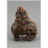 Image 1 : Chinese Bamboo Carved Buddha on Elephant