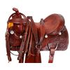 Image 1 : NEW!!  Brown Leather Ranch Cutting Western Horse Saddle 16 17 [9491]