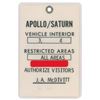 Image 1 : Jim McDivitt’s Apollo Saturn Access Badge