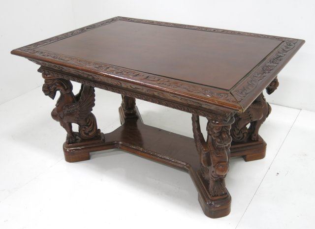 Reproduction Griffin leg library table