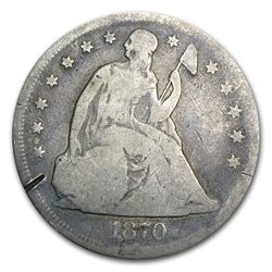 Rare 1870-CC Liberty Seated Dollar. Only 11,758 Minted