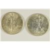 Image 1 : LOT OF ( 2 ) BU WALKING LIBERTY HALF DOLLARS: 1941 AND 1946