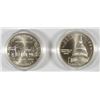 Image 1 : 2-COMMEM SILVER DOLLARS; 1993 JEFFERSON BU & 1994 U.S.CAPITOL BU, BOTH IN CAPS