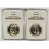 Image 1 : LOT OF ( 2 ) 1959-D FRANKLIN HALF DOLLARS, NGC MS-64 FBL