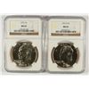 Image 1 : 1973-P,D EISENHOWER DOLLARS NGC MS-65