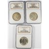 Image 1 : SET OF 1938 P,D,S BOONE COMMEN HALF DOLLAR'S NGC MS-65'S
