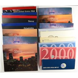 10-US MINT SETS (67,68,88,98,00,08,09,10,12,14)
