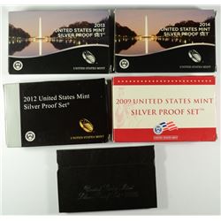 5-US SILVER PROOF SETS (92,09,12,13,14)
