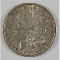 1897-O MORGAN DOLLAR AU-58