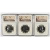 Image 1 : LOT OF ( 3 ) 1960 FRANKLIN HALF DOLLAR, NGC PROOF-66