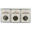 Image 1 : LOT OF ( 3 ) 1961 FRANKLIN HALF DOLLAR, NGC PROOF-66