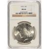 Image 1 : 1923 PEACE SILVER DOLLAR, NGC MS-66 TOUGH!  NICE COIN!