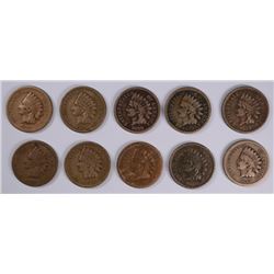 (10) 1859 INDIAN HEAD CENTS