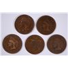 Image 1 : (5) 1873 INDIAN HEAD CENTS
