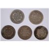 Image 2 : (5) 1857 SEATED HALF DIMES