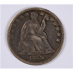 1859 SEATED HALF DIME VF/XF