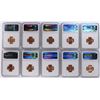 Image 2 : LOT OF (10) 1944-D LINCOLN CENTS NGC MS 66 RD