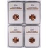 Image 1 : (4) 1952-D LINCOLN CENTS NGC MS-66 RD