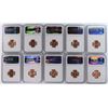 Image 2 : LOT OF (10) 1957-D LINCOLN CENTS NGC MS-66 RD