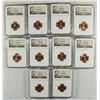 Image 1 : LOT OF ( 10 ) 1958-D LINCOLN CENTS, NGC MS-66 RED
