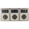 Image 2 : LOT OF ( 3 ) 1962 FRANKLIN HALF DOLLARS, NGC PROOF-66