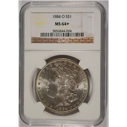 1884-O MORGAN DOLLAR NGC MS-64+