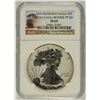 Image 1 : 2012-S AMERICAN SILVER EAGLE REVERSE PROOF, NGC PROOF-69  TROLLEY LABEL