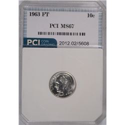 1963 ROOSEVELT DIME PCI MS-67 FULL TORCH RARE