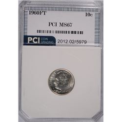 1960 ROOSEVELT DIME PCI MS-67 FT
