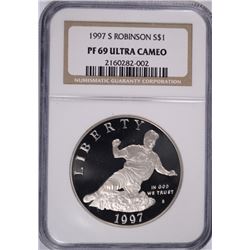 1997-S ROBINSON COMMEM DOLLAR NGC PF-69 ULTRA CAMEO