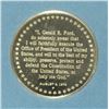 Image 3 : 1974 GERALD R FORD PRESIDENTIAL INAUGURATION MEDAL STERLING BOX/STAND/COA