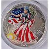 Image 1 : 1999 PAINTED SILVER EAGLE  BOX/COA