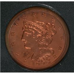 1853 HALF CENT AU