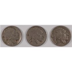 1913-P, D & S TYPE 1 BUFFALO NICKELS, VG