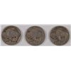 Image 2 : 1913-P, D & S TYPE 1 BUFFALO NICKELS, VG