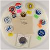 Image 1 : VINTAGE PRESIDENTIAL CAMPAIGN BUTTON COLLECTION, INCLUDES SOME RARER BUTTONS