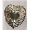 Image 1 : STERLING HEART SHAPED DISH, 2.4 TROY Oz.   ( 5 INCH BY 5 INCH )