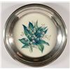 Image 1 : "LILY OF THE VALLEY"  STERLING SILVER PLATE, 2.6 TROY Oz  5-1/2 INCH DIAMETER