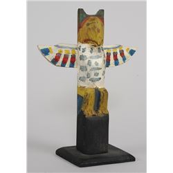 Chief Khahtshlano Thunderbird Totem Signed August Jack - 1867-1971, born in Stanley Park and Moved t