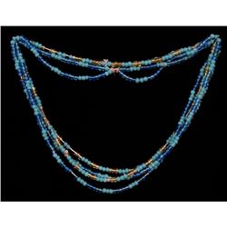 Four Strands of Hand Made Glass Trade Beads  Good Condition